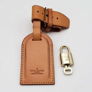 Authentic Louie Vuitton Luggage tag with Lock and Key 121225